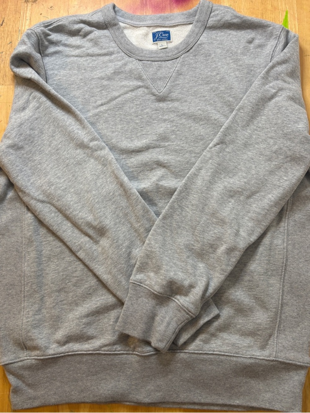 J. Crew Men's Light Gray Crewneck Pullover Sweatshirt